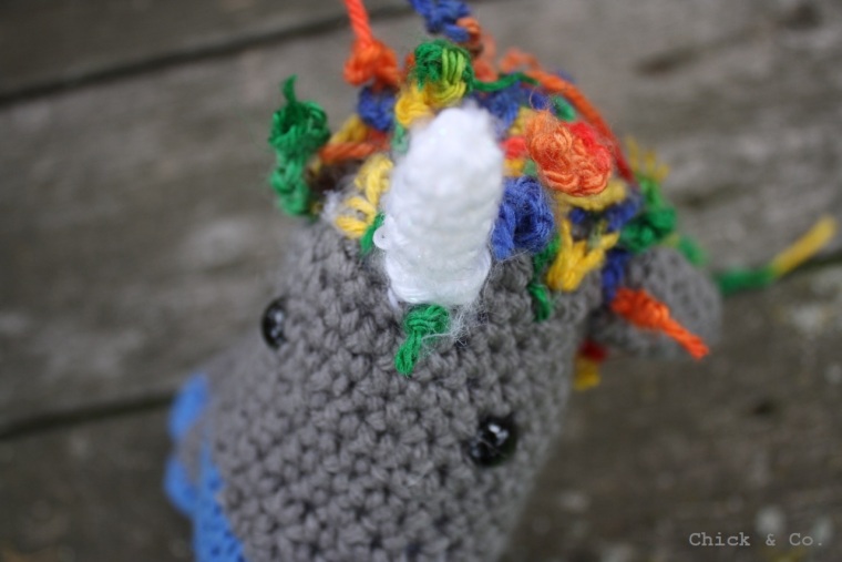 Rainbow the Crocheted Unicorn (1)
